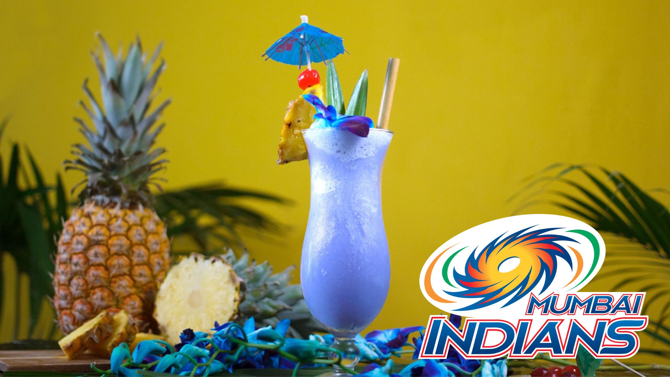 Blue curacao and vodka blend